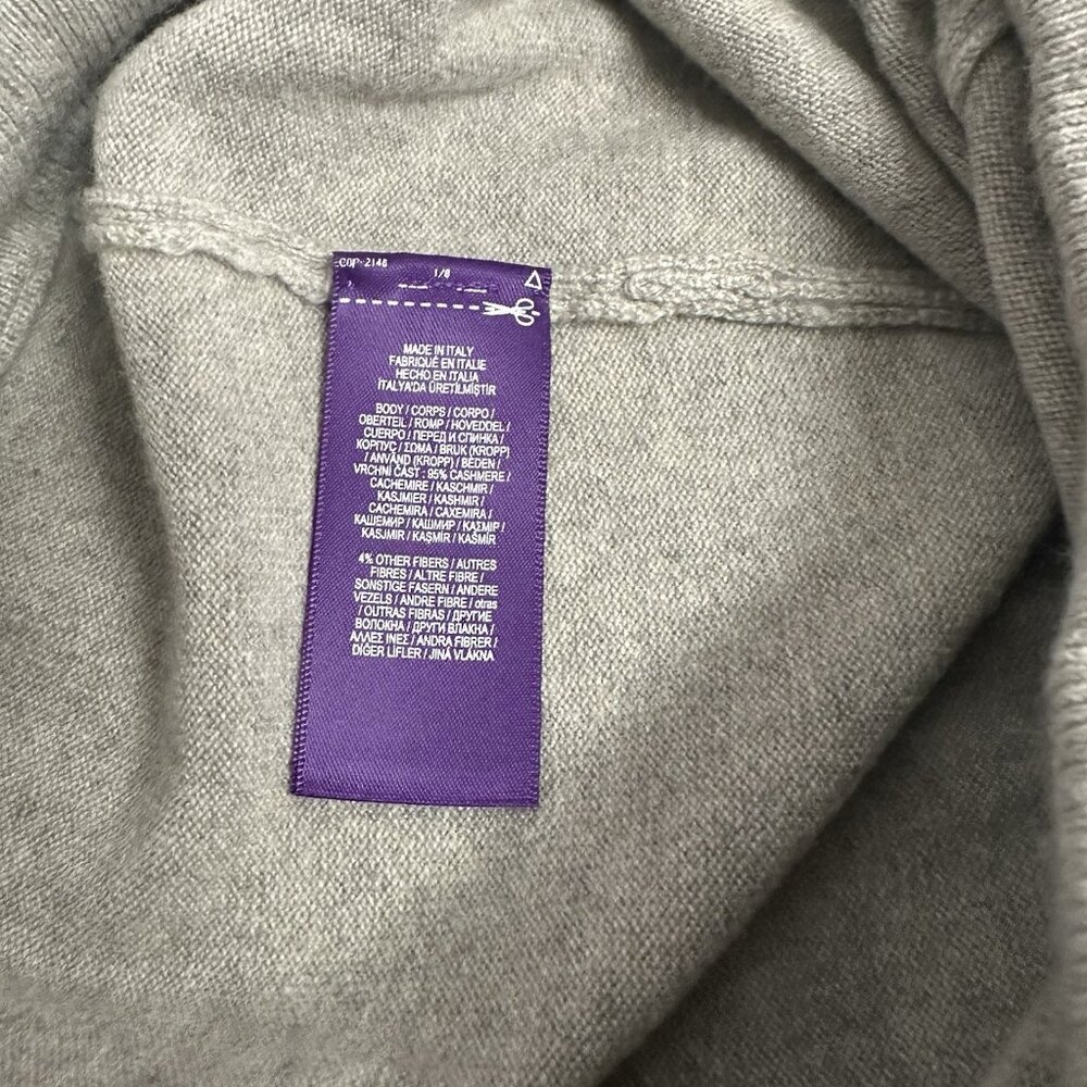 Ralph Lauren Purple Label Collection Women’s Cashmere Jogger Pants Gray Italy M - Picture 9 of 15